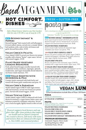 Vegan menu zoom-in2 at Picazzo's Organic Italian Kitchen in Sedona