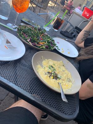 Appetizer and salad course. at Picazzo's Organic Italian Kitchen in Sedona