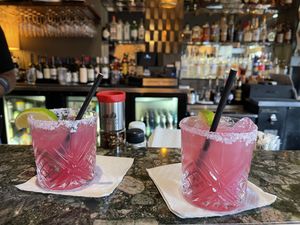 Prickly Pear Cocktail  at Picazzo's Organic Italian Kitchen in Sedona