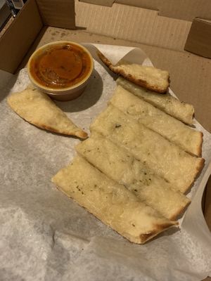 Vegan cheesy bread  at Picazzo's Organic Italian Kitchen in Sedona