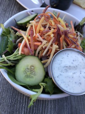 Side salad with vegan ranch  at Picazzo's Organic Italian Kitchen in Sedona