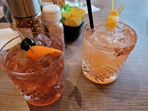 Old Fashioned and specialty margarita   at Picazzo's Organic Italian Kitchen in Sedona