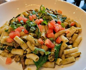 Mushroom and pesto pasta  at Picazzo's Organic Italian Kitchen in Sedona