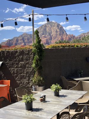 Patio view  at Picazzo's Organic Italian Kitchen in Sedona