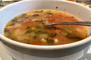 White bean and kale soup  at Picazzo's Organic Italian Kitchen in Sedona