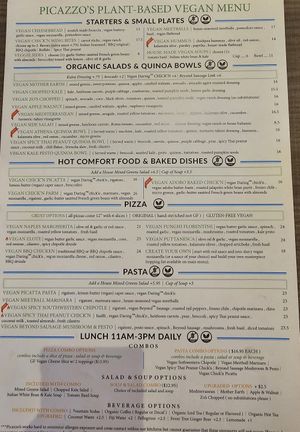  at Picazzo's Organic Italian Kitchen in Sedona