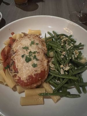 Vegan chicken parm!!  at Picazzo's Organic Italian Kitchen in Sedona
