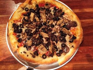 Best vegan pizza ever at Picazzo's Organic Italian Kitchen in Sedona