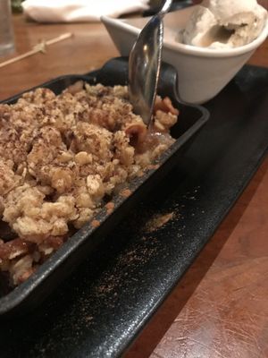 Vegan apple crisp! at Picazzo's Organic Italian Kitchen in Sedona