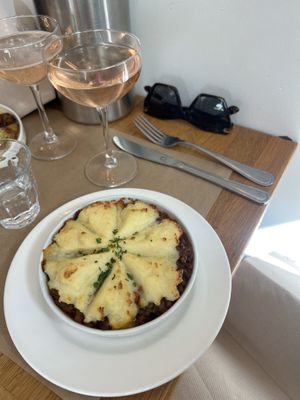 lentil veg shepards pie  at La Maison Rose in Paris
