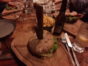 Hiltl burger at Hafenbeiz in Kilchberg