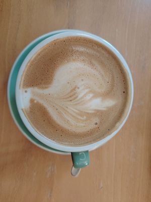 Latte avoine at Oak in Prague