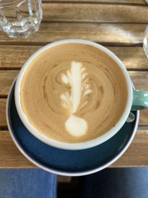 Soy cappuccino   at Oak in Prague