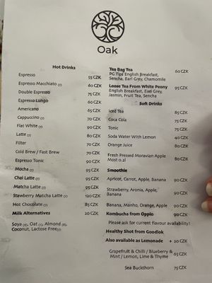 Drinks   at Oak in Prague