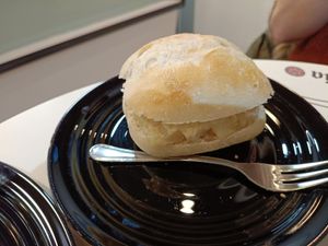 Montadito de tortilla vegana at La Corredera de San Pablo in Valladolid