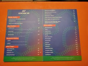 Menu at Station VG in La Marsa