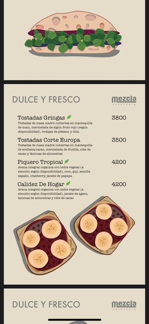 Sweet items  at Mezcla Cafetería in Santiago