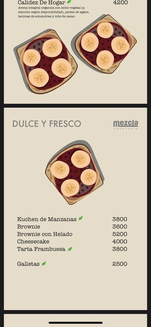 Pies (not all always available)  at Mezcla Cafetería in Santiago