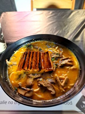 Lamen satay vegan at Lamen Hood in Rio De Janeiro