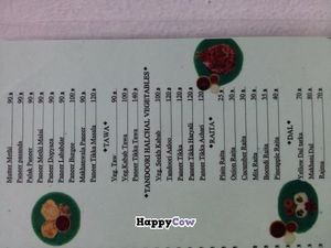 Menu in Nov. 2013 at Lucky in Bangkok