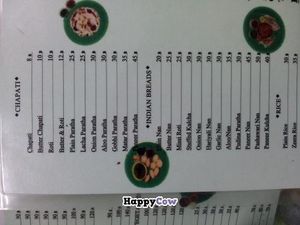 Menu in Nov. 2013 at Lucky in Bangkok