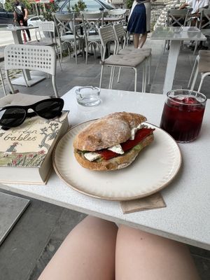 Sandwich with homemade cheeses  at Veggy Delivery in Ankara