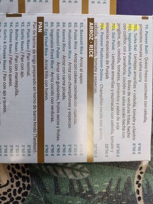  at Aromas de la India in Vila-real