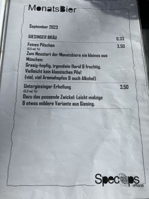 Beer of the month (changing) at SpecOps Network in Muenster