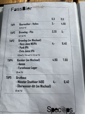 Tapped beer  at SpecOps Network in Muenster