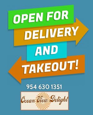 Open for memorial weekend with patio seating with a view of the beach and ocean,  pickup and deliveries
#patioseating #beach #memorialweekend #breakfast #lunch #dinner at Ocean View Delight in Fort Lauderdale