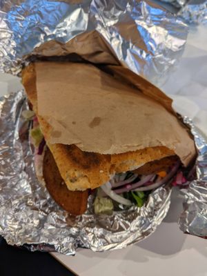 Vegan seitan döner with hummus (6€) - 3/5. at Harun's Kebab in Berlin