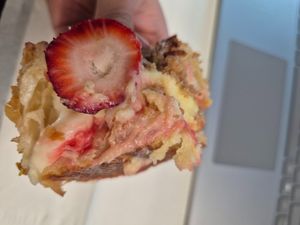 Strawberry danish $9.50: lots of sweet custard but nice and crispy pastry  at Croix Croissant in Flemington