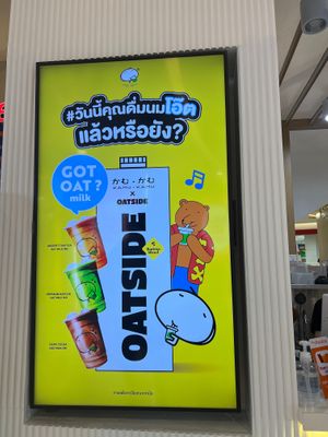 Oatside oat milk for vegan options  at Kamu Kamu in Bangkok