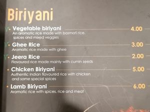 Biriyani at 7 Spices Restaurant in Aqaba