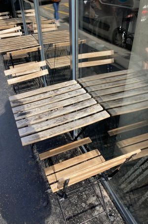 Terrace at Good News Coffee Shop in Paris