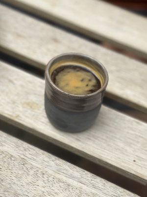 Double espresso, thank you  at Nutmeg + Thyme in Burford