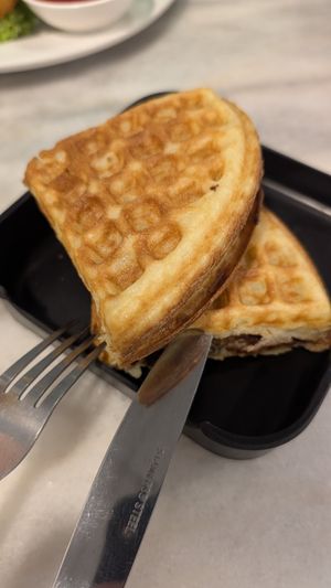 Waffles with chocolate (vegetarian) at Forever Cafe - 啡你寞属 in Segamat