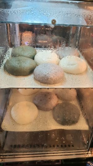 different kinds of steamed buns at Joseon Snack - 조선스낵 in Busan