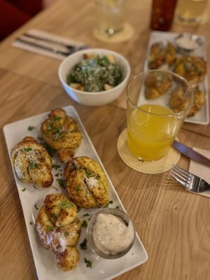 garlic knots - a highlight!  at Virtuous Pie in Cologne