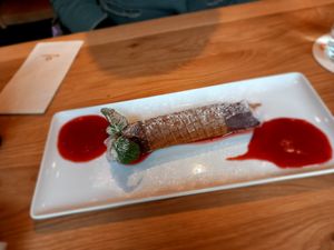 Vegan AND gluten-free cannoli! at Virtuous Pie in Cologne