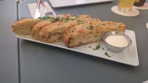 Cheesy garlic focaccia at Virtuous Pie in Cologne