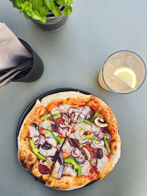 Canadian Supreme Pizza at Virtuous Pie in Cologne