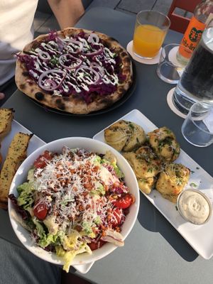 In back: Döner Pizza 🍕 (9/10)  at Virtuous Pie in Cologne