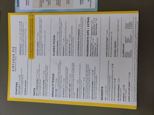 Menu at Virtuous Pie in Cologne