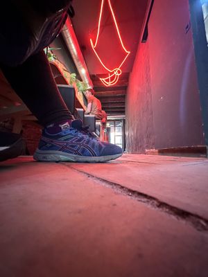 Inside view plus my shoe  at El Vato Loco in Barcelona