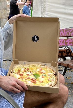 Pizza Carbonara   at El Vato Loco in Barcelona