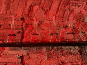 The hilarious range of chilli oils - the hottest being called Hospital! at El Vato Loco in Barcelona