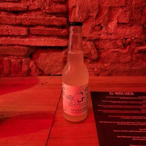 Ginger beer alcohol free at El Vato Loco in Barcelona