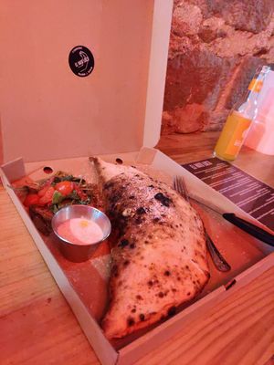 Calzone at El Vato Loco in Barcelona