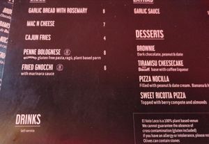 Updated menu pt. 2 at El Vato Loco in Barcelona